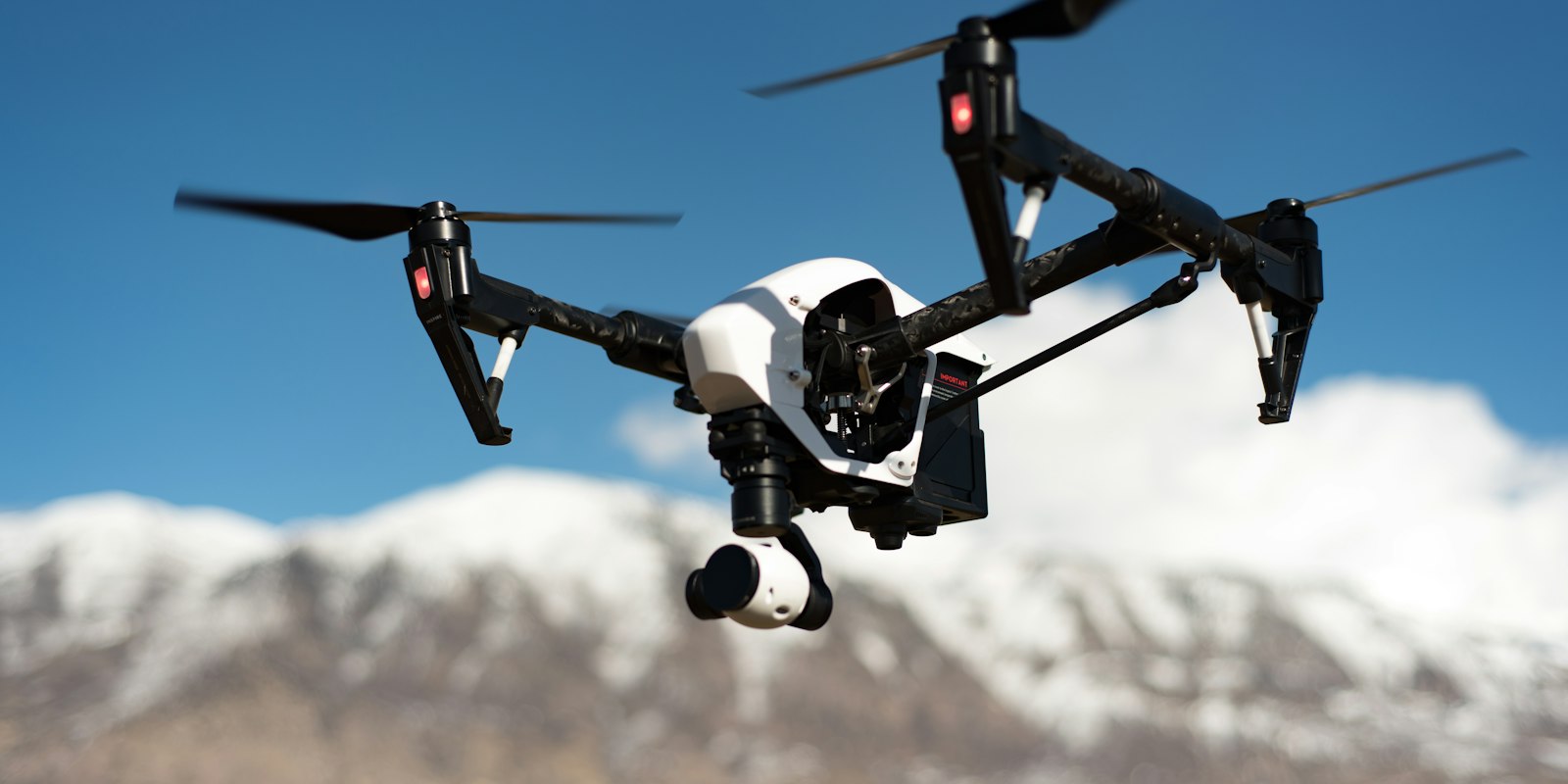 Autonomous drone in flight for security surveillance monitoring