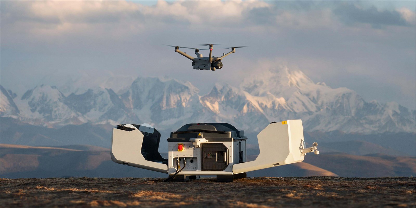 DJI Dock 3 docking station with drone launching for autonomous security surveillance